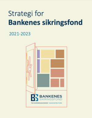 Bilde av forside pdf Strategi for Bankenes sikringsfond med link 